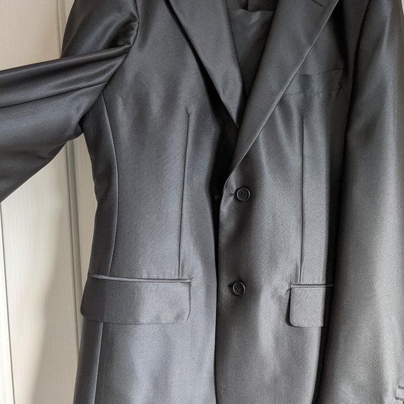 Men's suit & pants - 38R/32W - Grey/charcoal sheen - Picture 2 of 13
